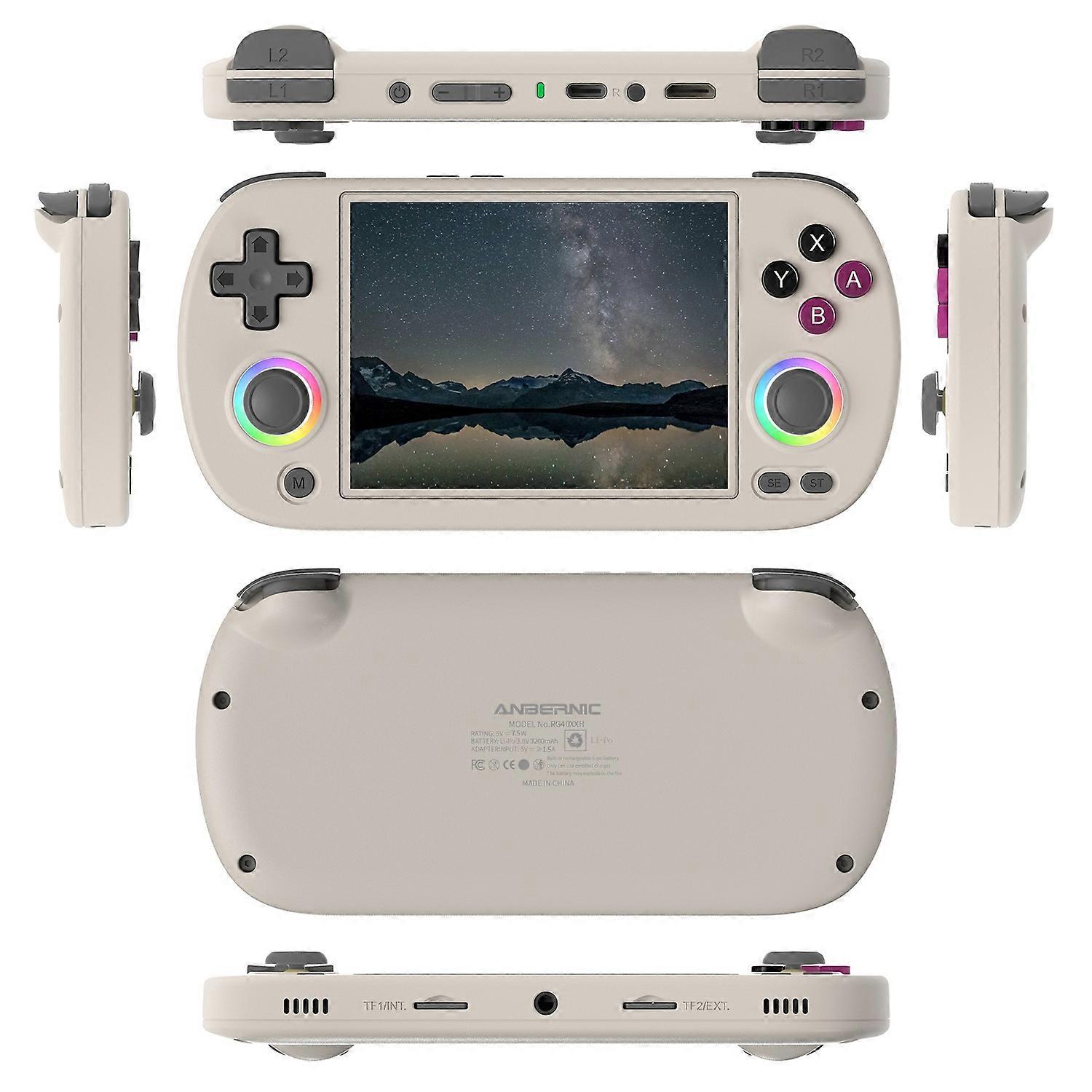 2pc ANBERNIC RG40XXH Retro Handheld Game Console with 32+64G Card - Grey
