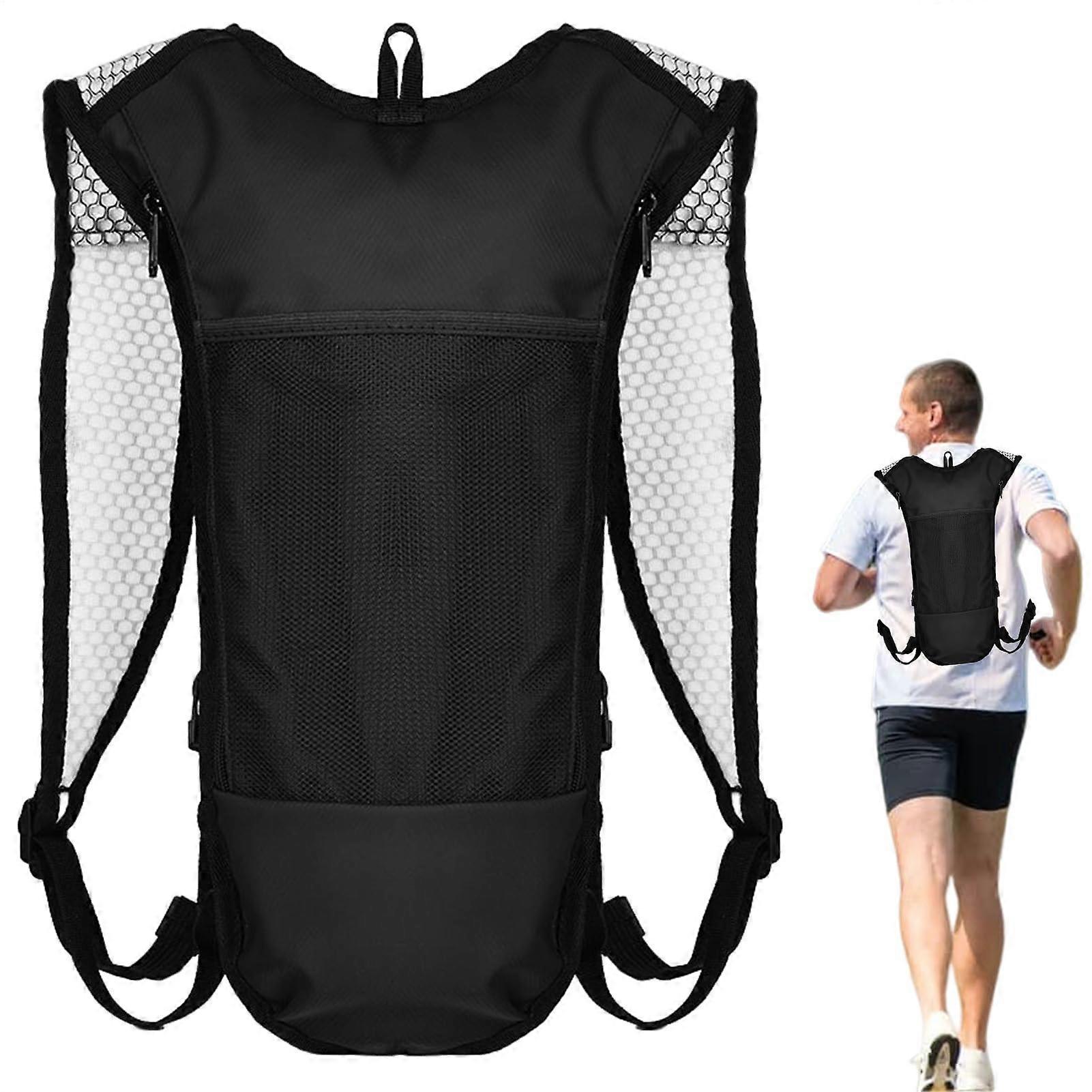 Hydration Backpack For Cycling And Hiking, 2L Bladder, Lightweight Breathable Pack With Multiple Pockets