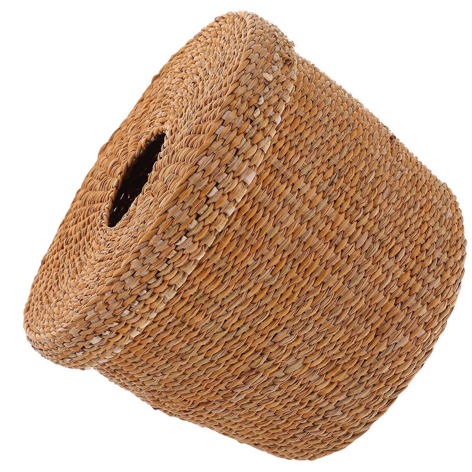 Weaving Tissue Box Straw Napkin Holder for 2Pcs Use