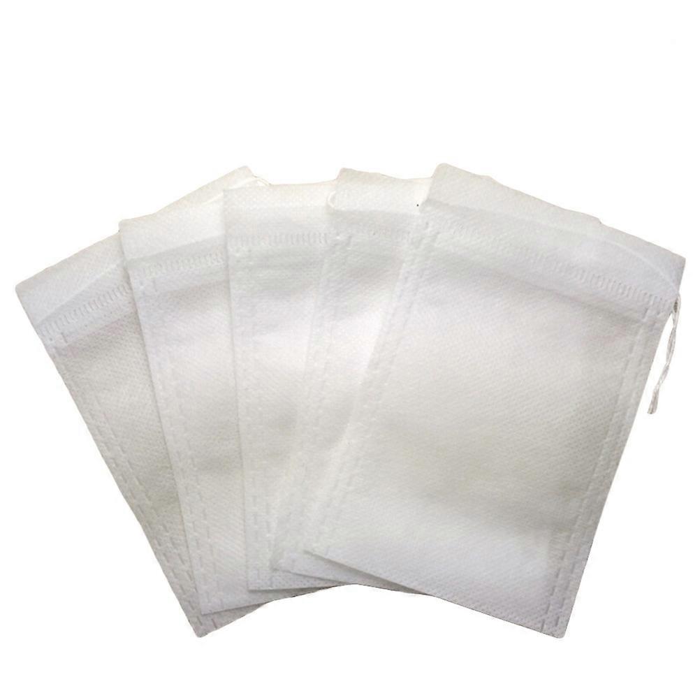 White Non-Woven Tea Bags for Storage Use 100Pcs Drawstring Filter Bags