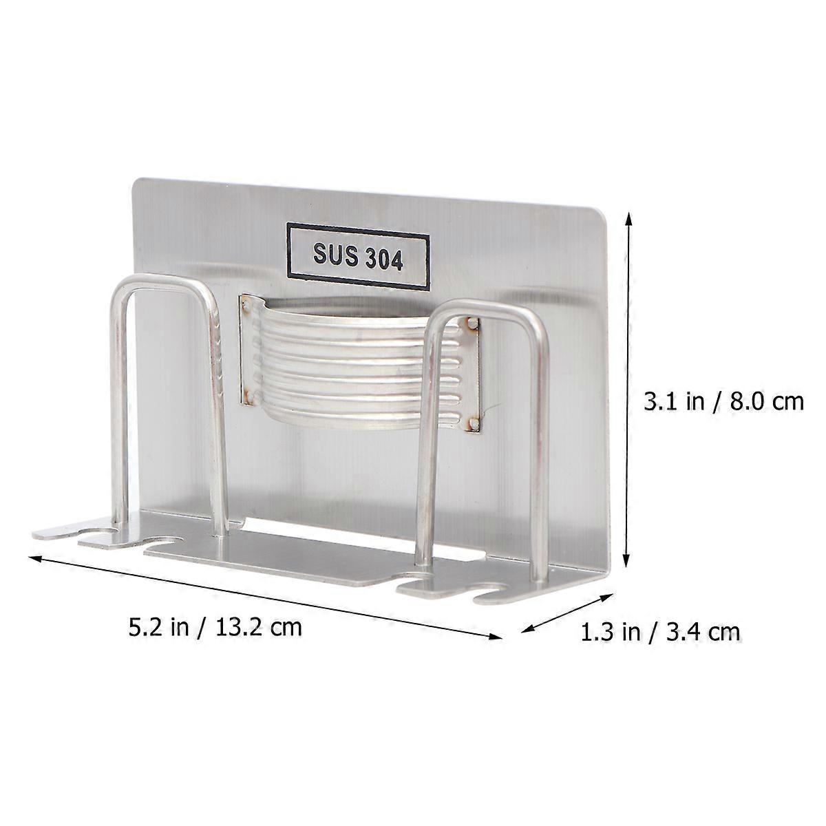 Toothpaste Rack for Home Organization Wall-mounted Storage Stand in Silver 1Pack