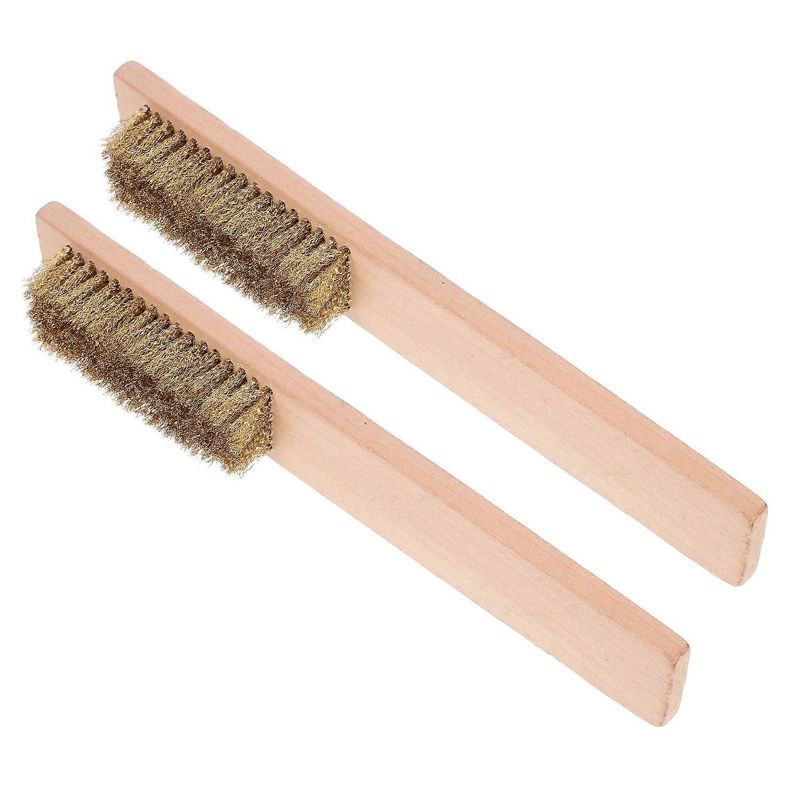 Wooden Handle Snowboard Brush Ski Wax Removing Tool Perfect For Outdoor Sports Compact Size Efficient Cleaning 6Pcs