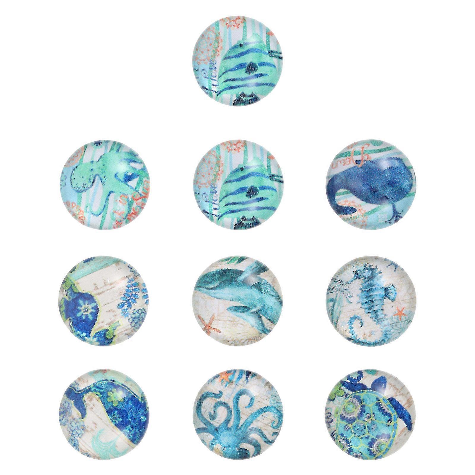 3D Gemstone Patches Round Glass Dome for DIY Craft 50Pcs