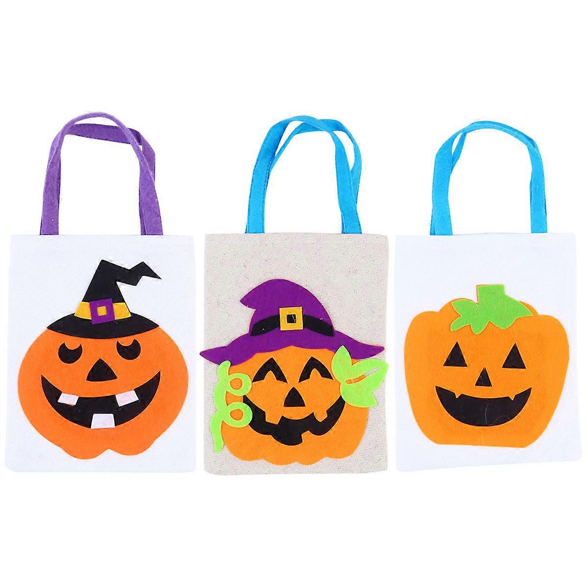 1Set Set Halloween Pumpkin Hand Bag for Candy Storage Assorted Color