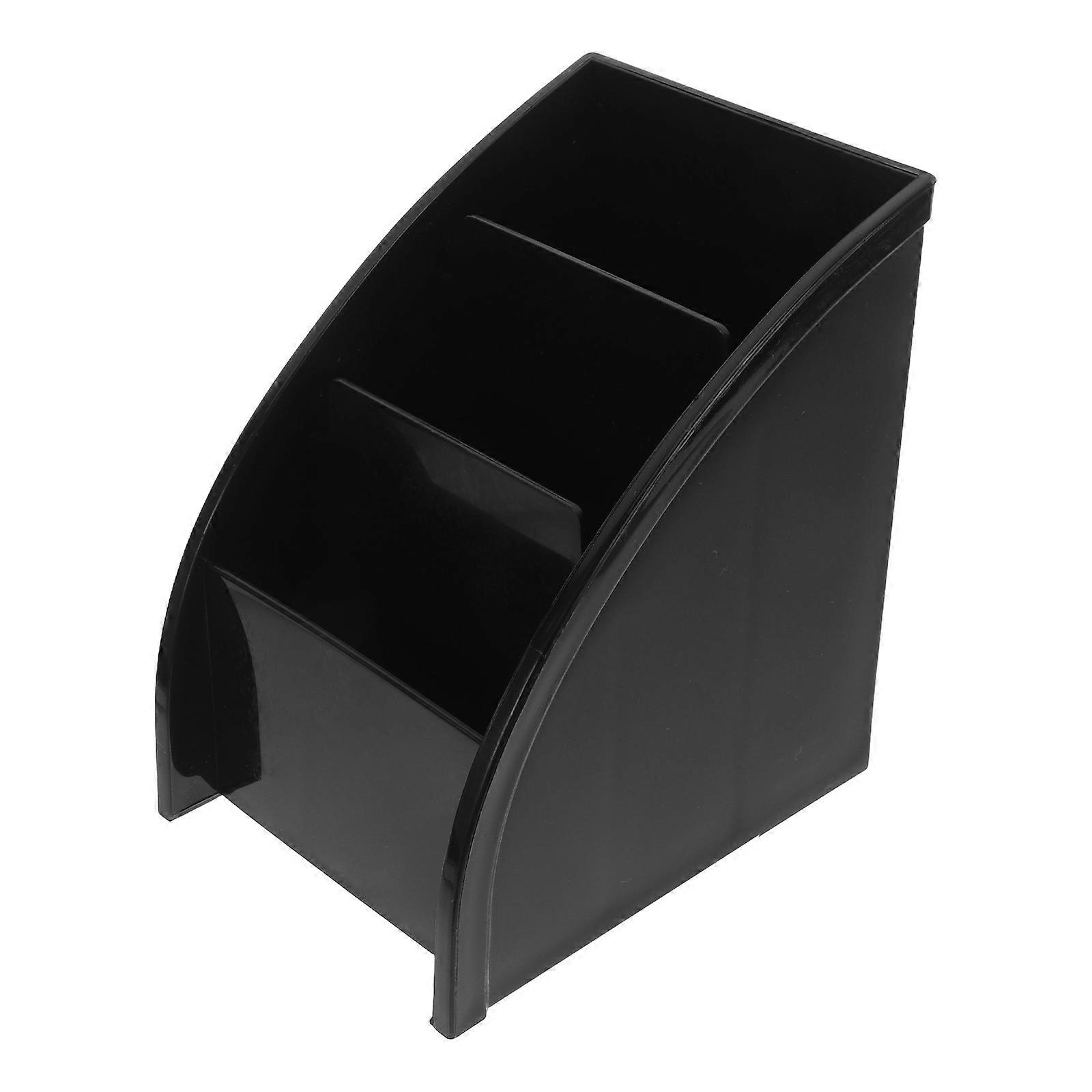 Black Desktop Organizer Plastic Storage Case for Phone 2Pcs Set