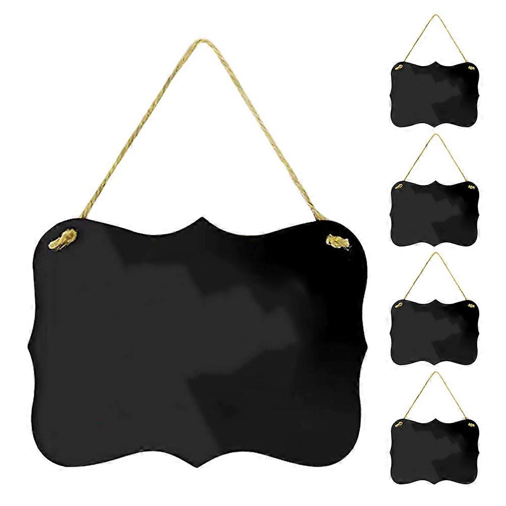 Black Hanging Message Board Acrylic Blackboard Signs for 25 Tags