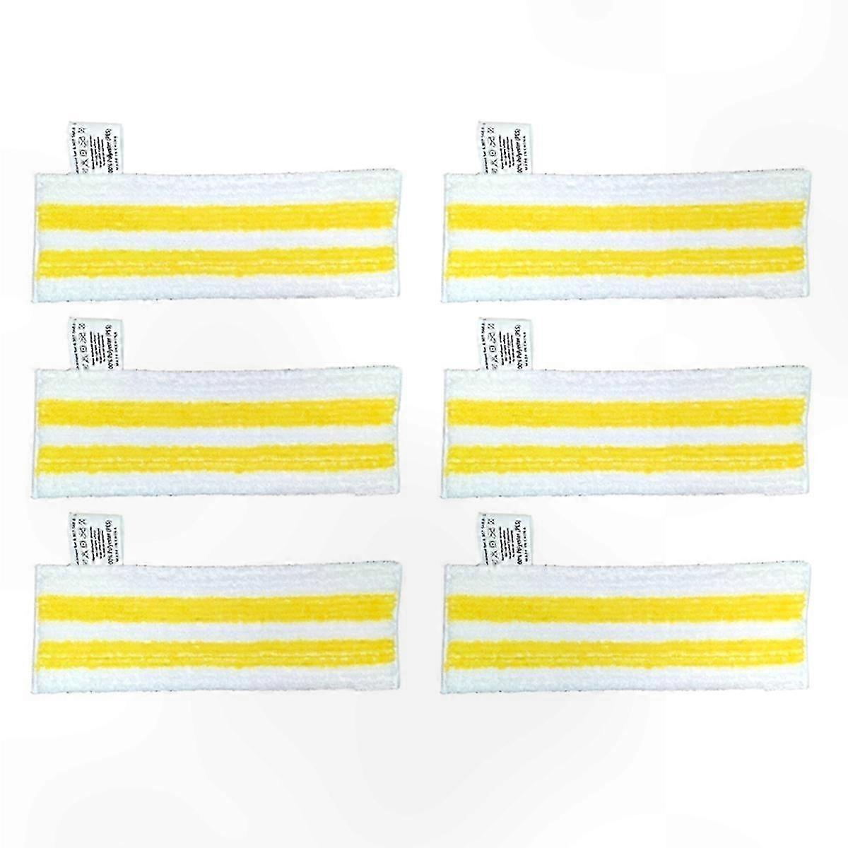 6-Pack Microfiber Pads for Steam Mops, Fits Easyfix Models, Machine Washable Cleaning Accessories