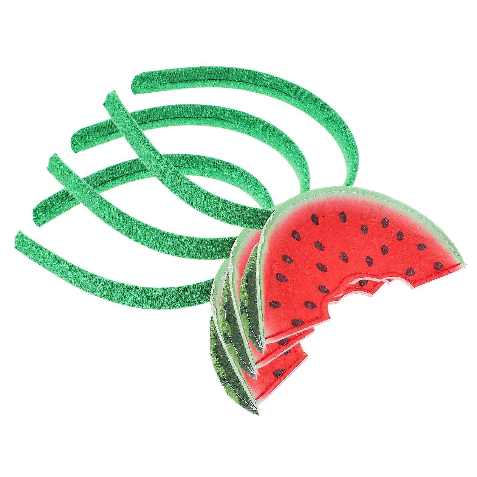 3Pcs Watermelon Headbands for Party Use Cloth Material and Realistic Design