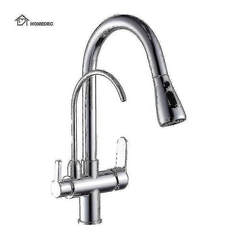 chrome drinking water filter mixer tap for kitchen sink