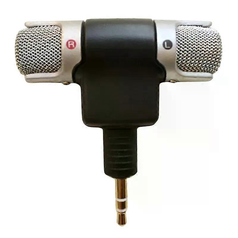 Mini 35mm Stereo Dual Microphone For Recording Phone Laptop Notebook