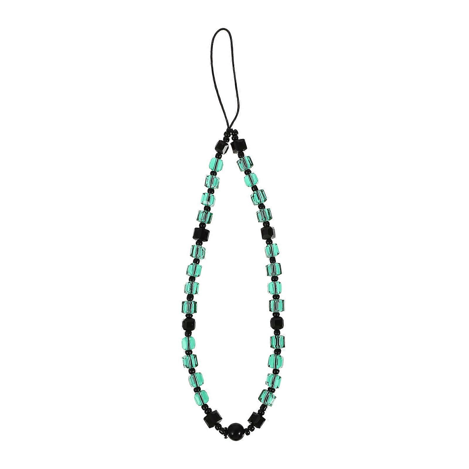 Crystal Mobile Phone Anti-Lost Lanyard With Non-Slip Rope For Everyday Use In Green 1Pack