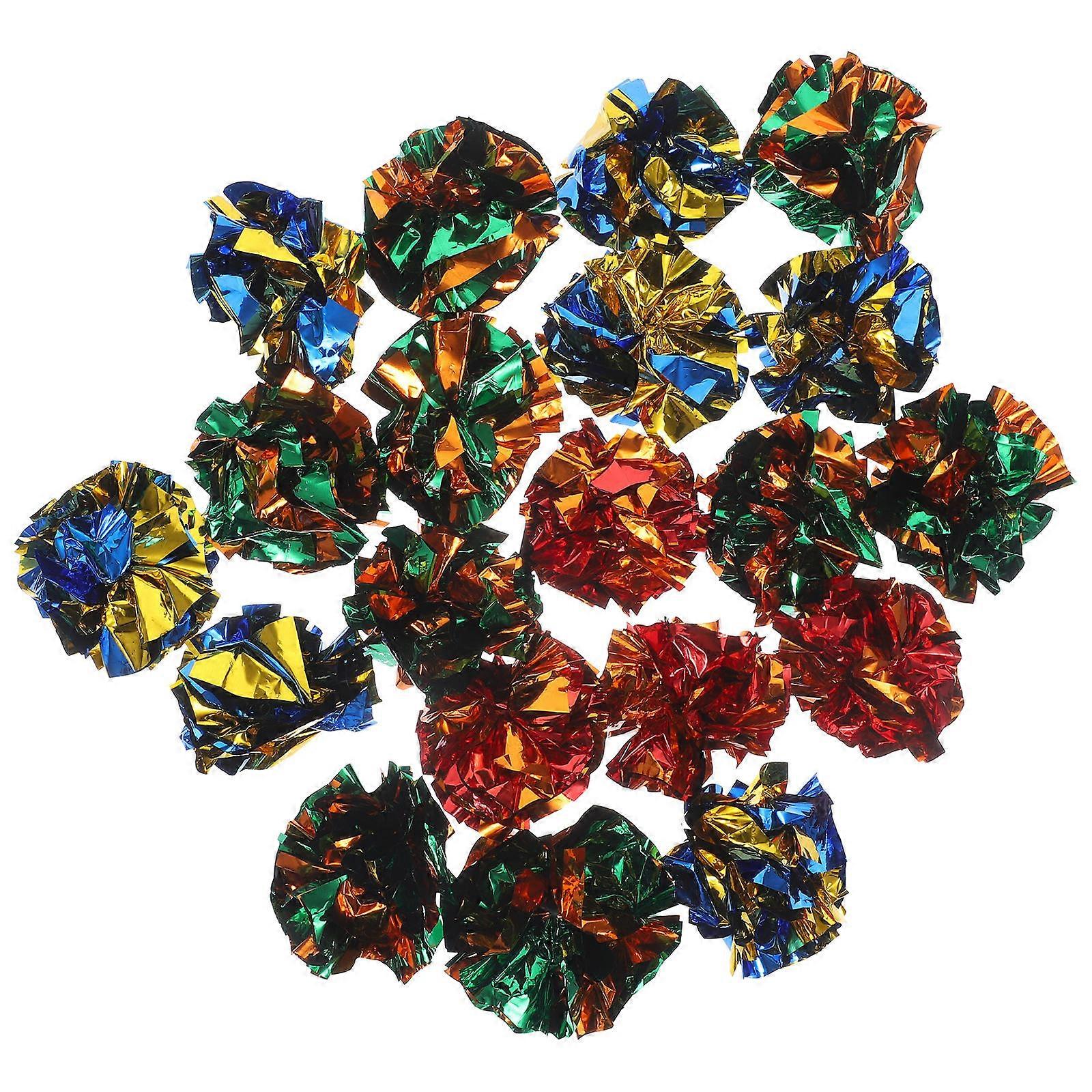 Funny Crinkle Balls 80 Pcs Cat Sound Sparkle Toys For Cats Ideal For Entertainment And Curiosity Stimulation