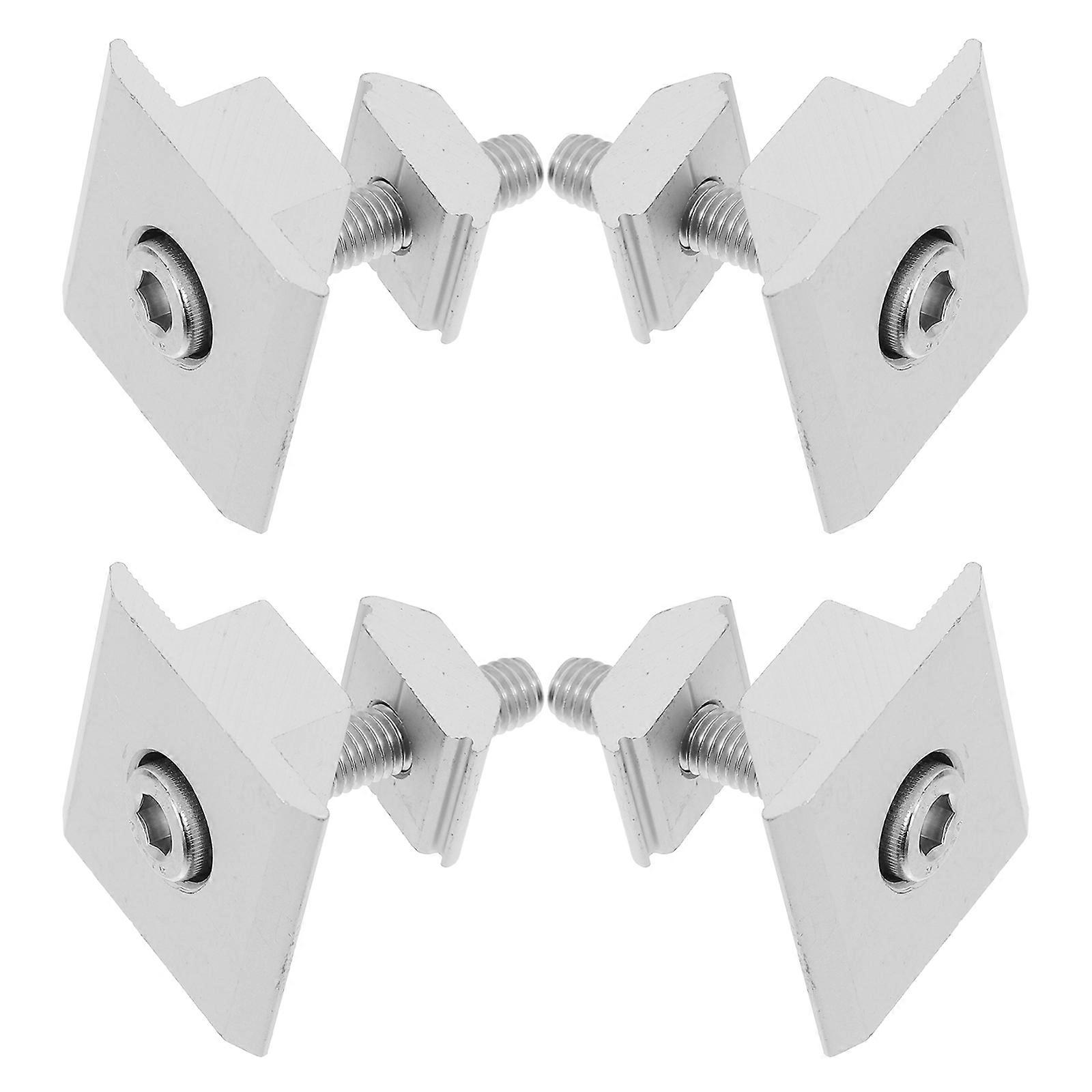 Solar Panel Brackets Mid Clamps for Mounting System 4Pcs Aluminum Alloy