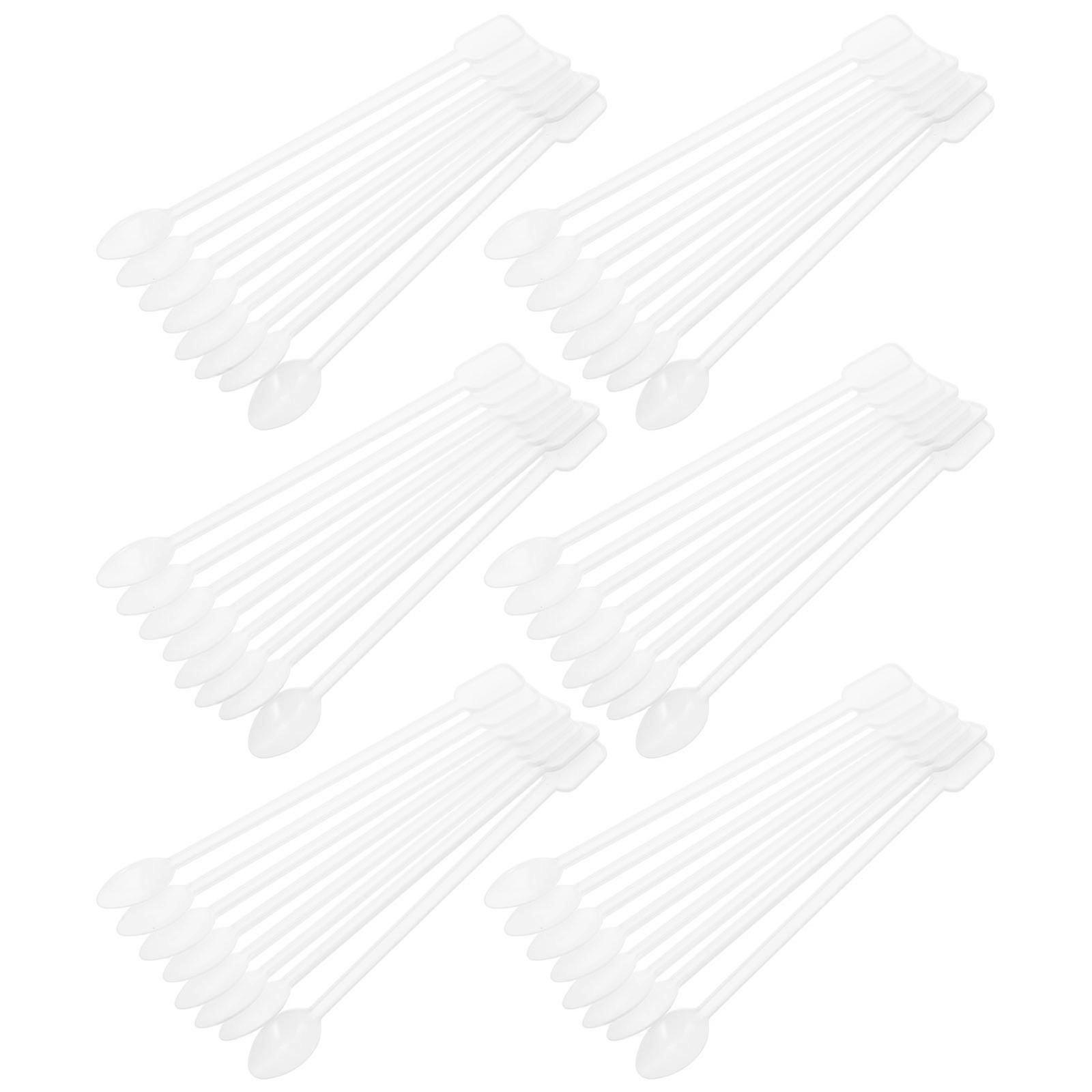 Disposable Coffee Stirs for Desserts 2500Pcs White Plastic Double Sided