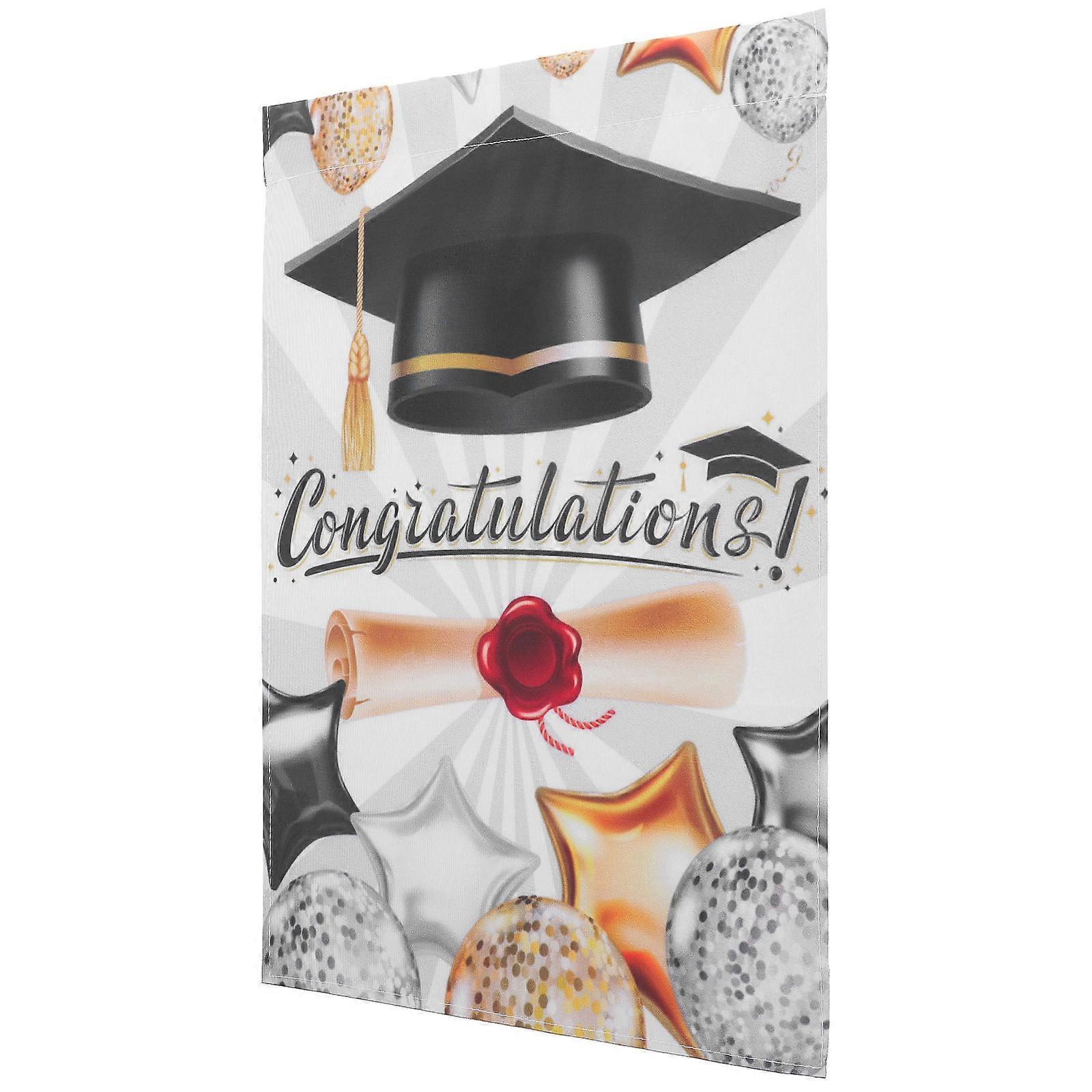 Decorative Garden Flag Graduation Party Flag for Yard 5Pcs