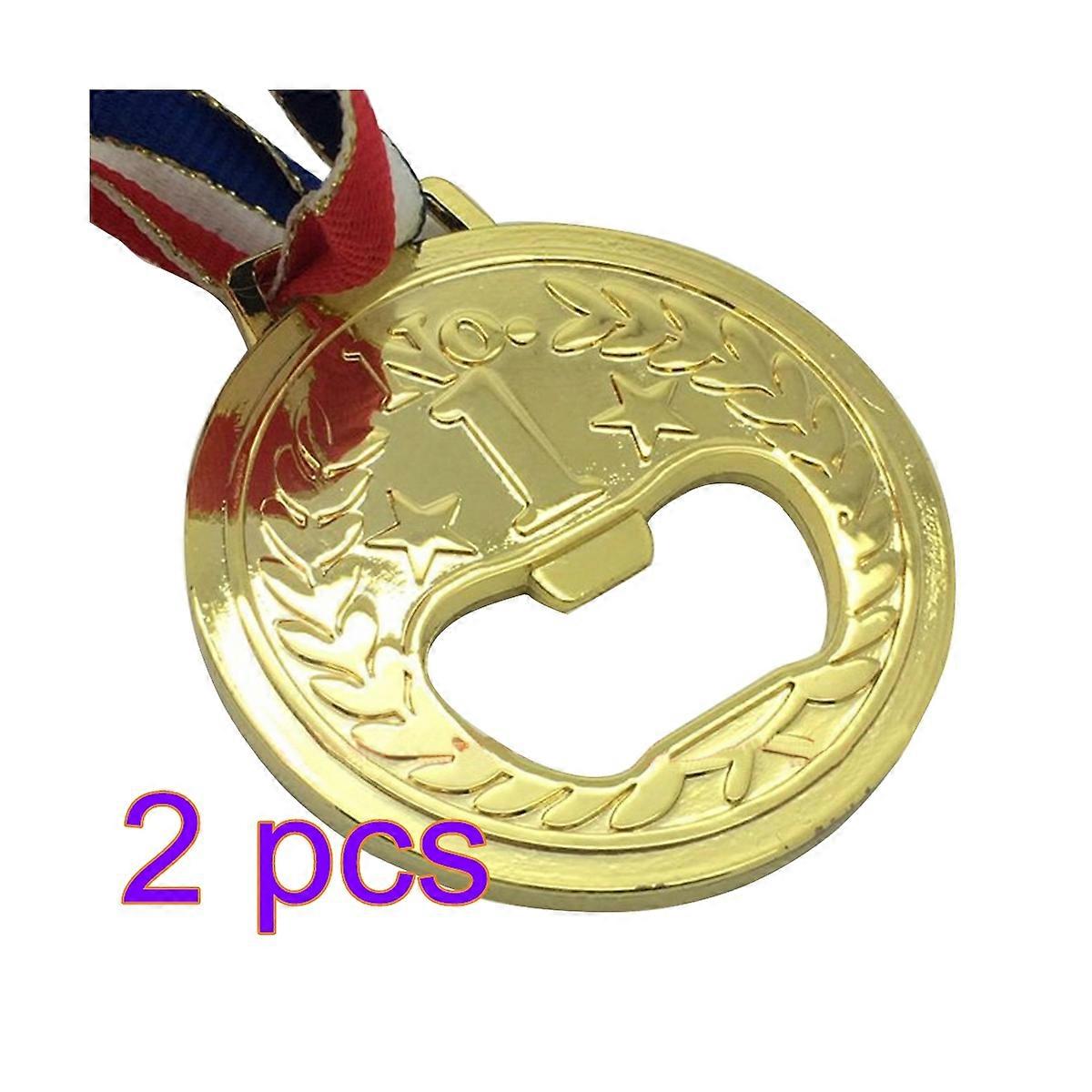 Creative Metal Gold Medal Shaped for 2Pcs and