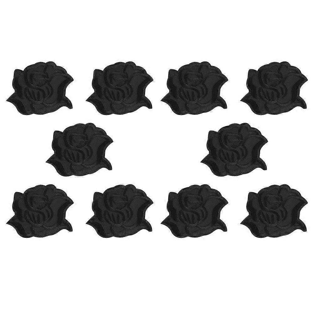 Clothes Patch Black Sew on Patch for DIY Craft 20Pcs Pack