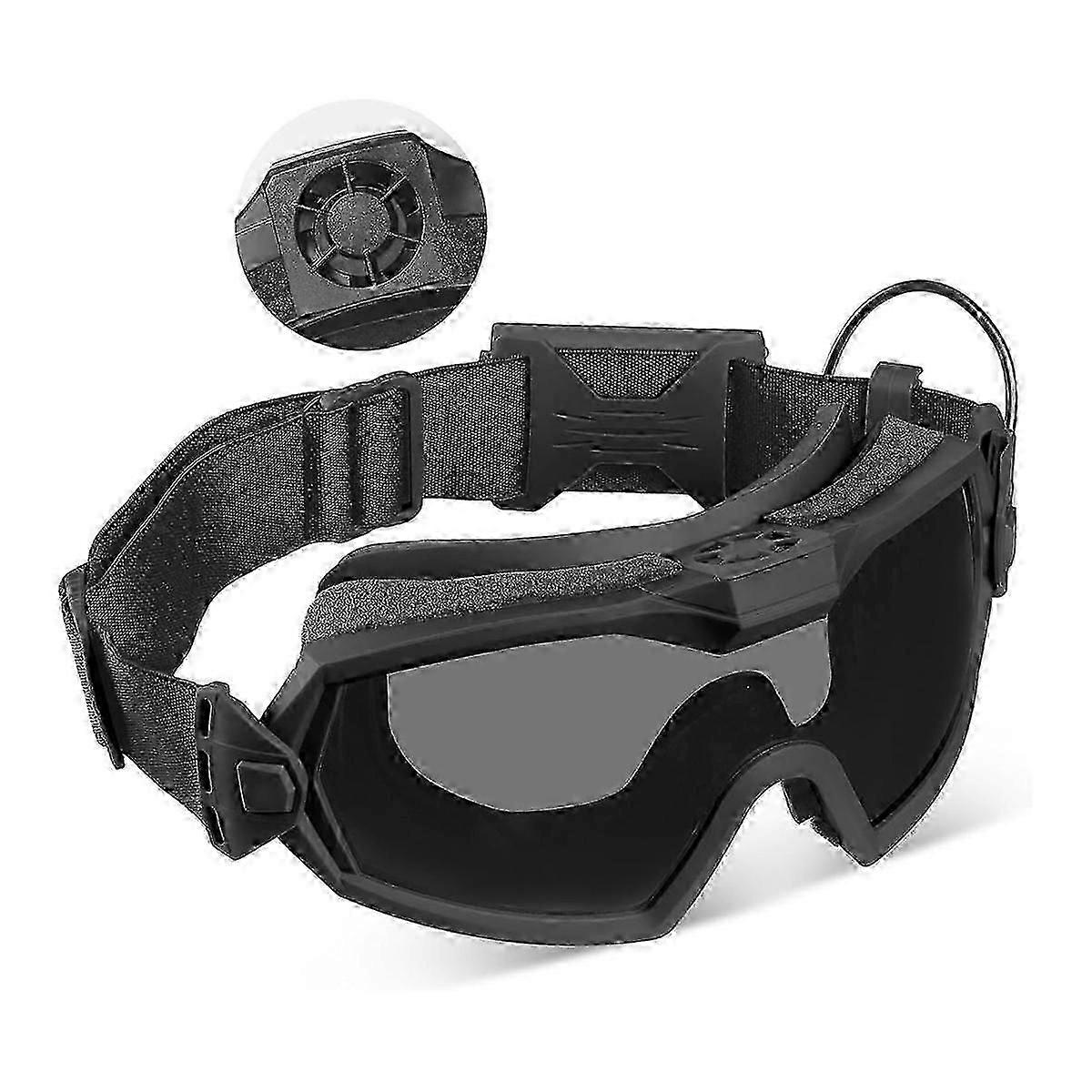 Anti Fog Goggle with Fan and Interchangeable Lens, Goggles & Glasses for Cycling Hunting Motorcycle