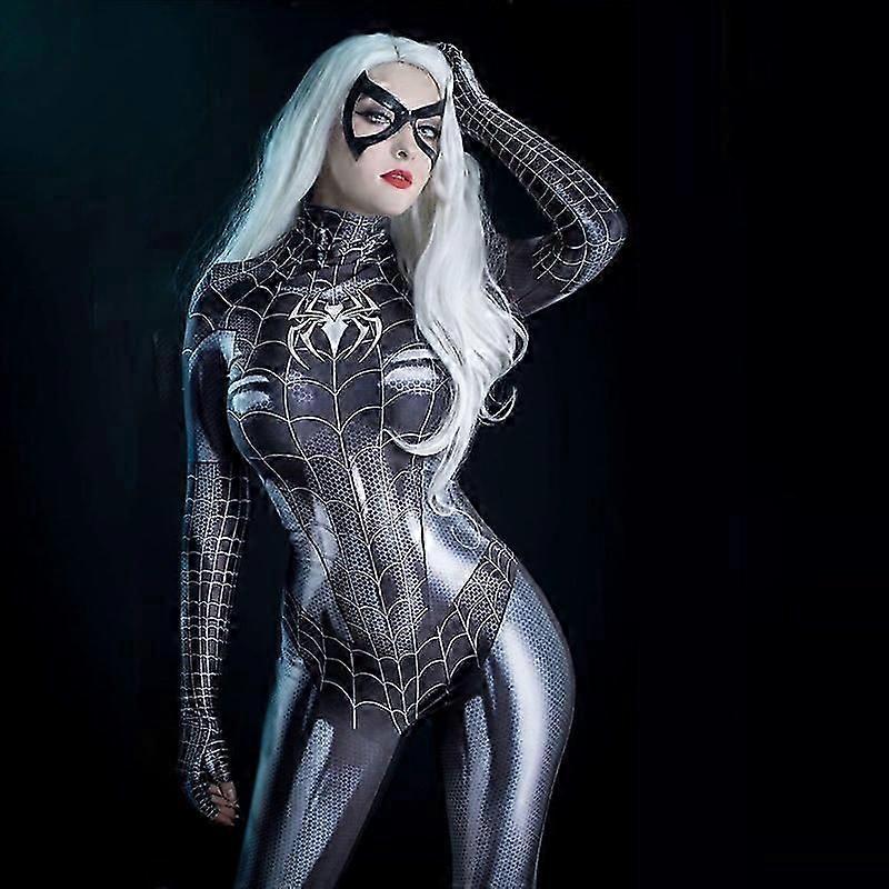 Women Cosplay Costume Spider-Man/Venom Role Play Suit One-Piece Jumpsuits for Halloween New