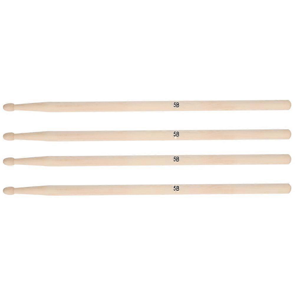 2 Pairs of 5A/5B Maple Wooden Jazz Drum Kit Drumstick Musical Instrument Accessory5B Drumstick