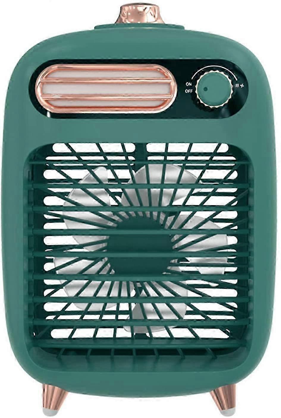 Portable Air Conditioner with USB Charging, Mini Air Cooler Humidifier, 3 Wind Speeds, Small Evaporative Cooler, Green