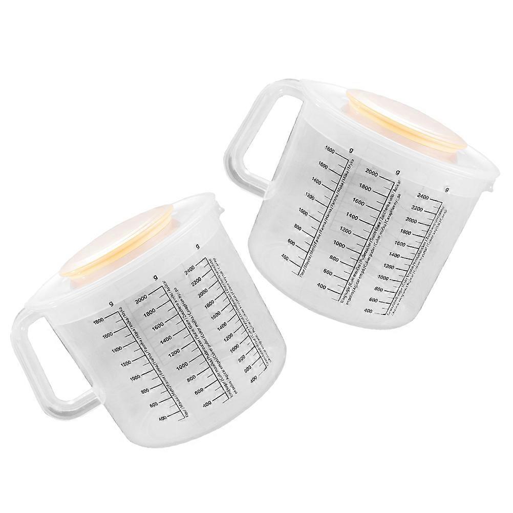Plastic Measuring Cup with Lid for Measuring 4Pcs Large Capacity for Cooking