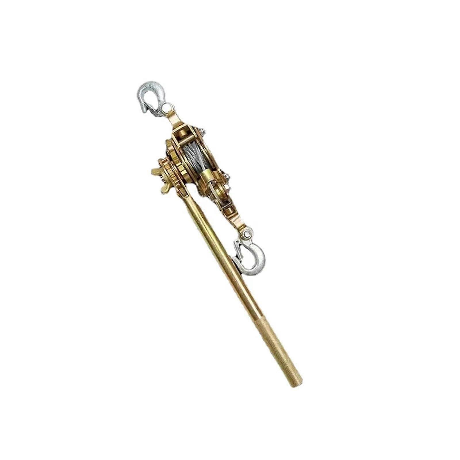 2T Hook Cable Puller Multifunctional Wire Tensioner Hand Winch Puller 2 Ton 12 Rope For Agriculture Garden Manual