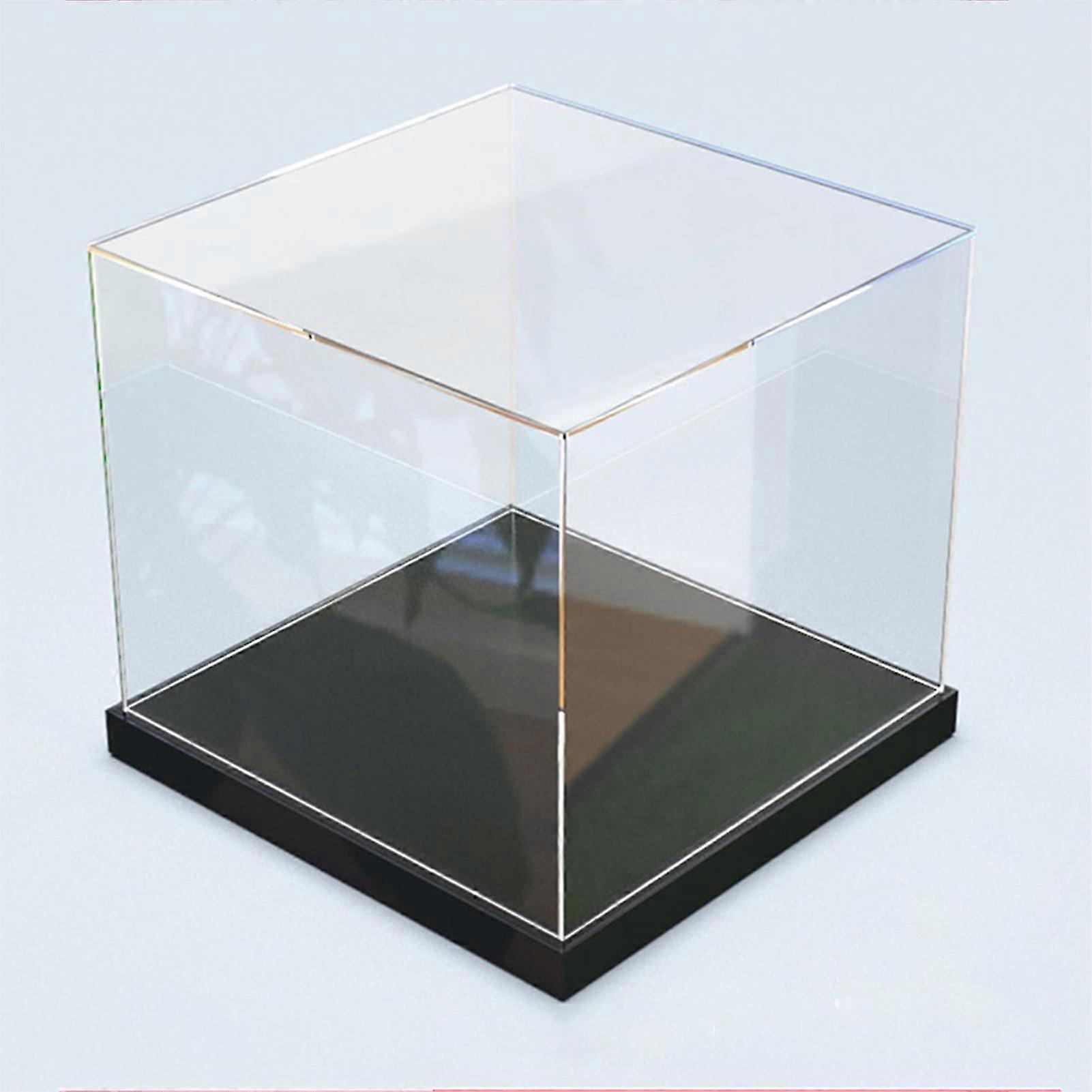 Akryl Display Case Støvtæt Showcase med fortykket base til opbevaring af kunst og samleobjekter