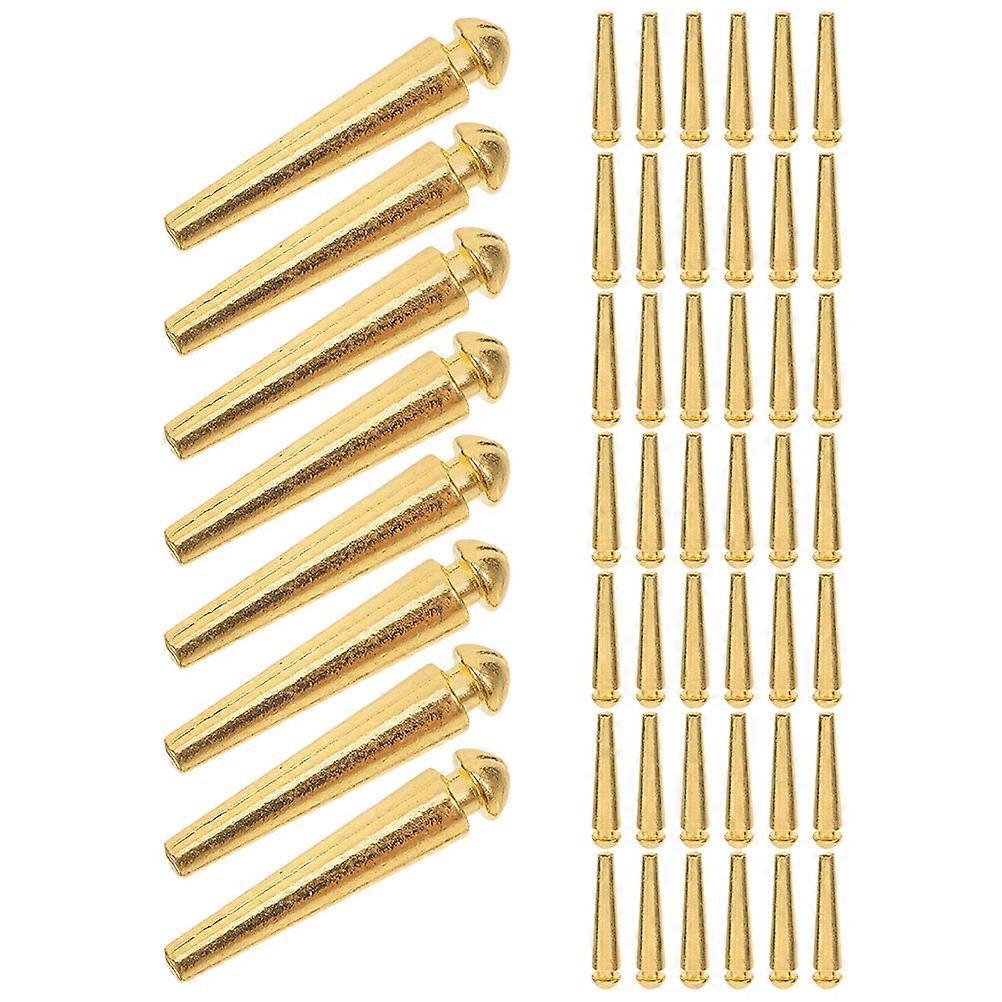 Golden Metal Cribbage Board Pegs for Scoring 50Pcs Durable Cribbage Accessories