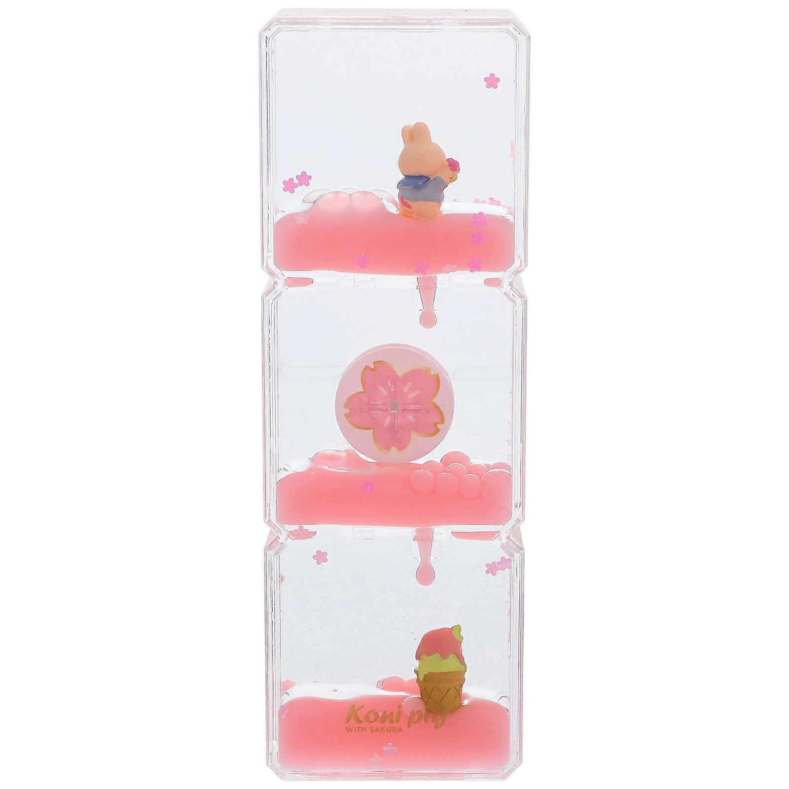 Hourglass Cartoon Liquid Timer for Desktop Decoration 2Pcs