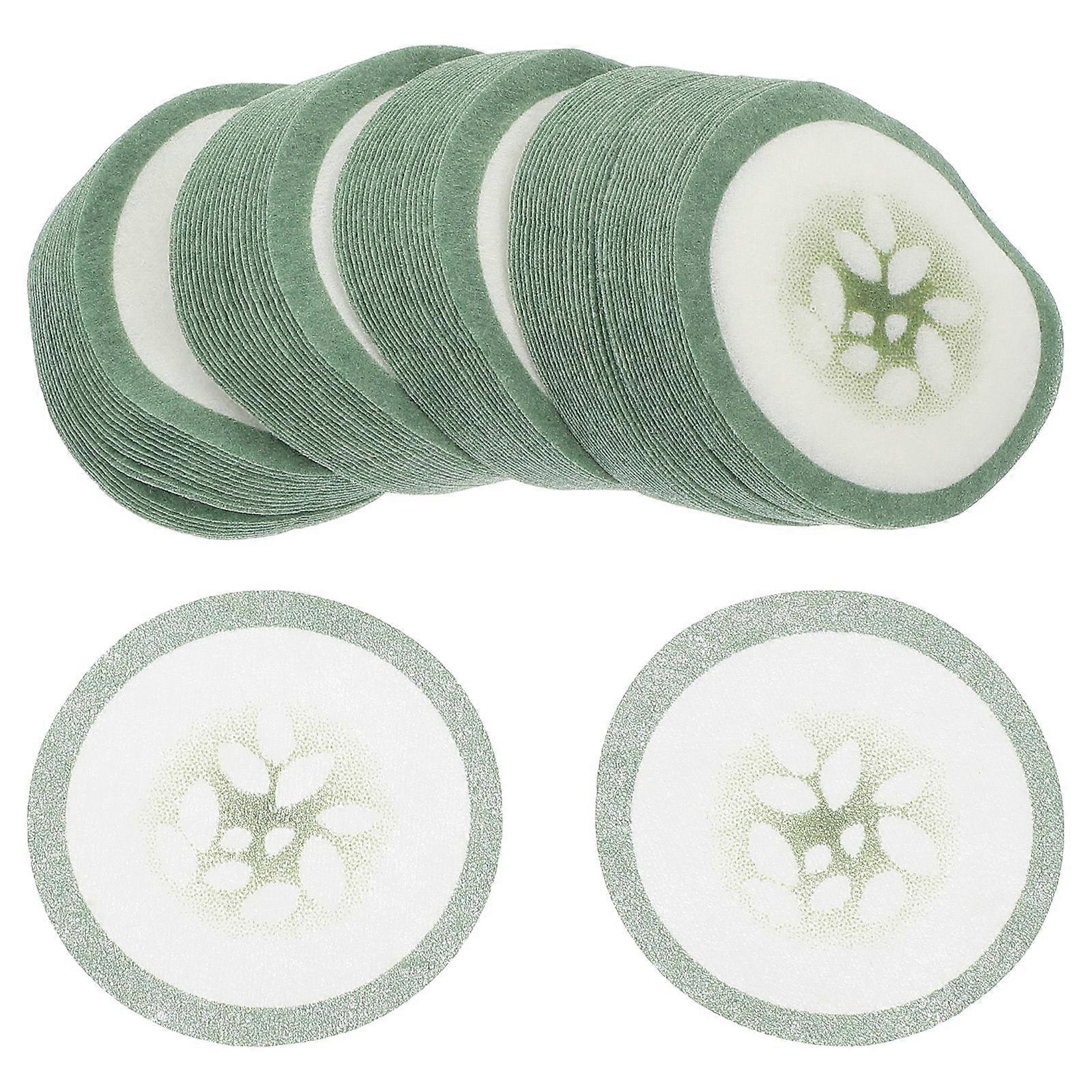 100pcs Disposable Eye Pads Creative Green Cucumber Printed Eye Patches DIY Skin Care Sheet