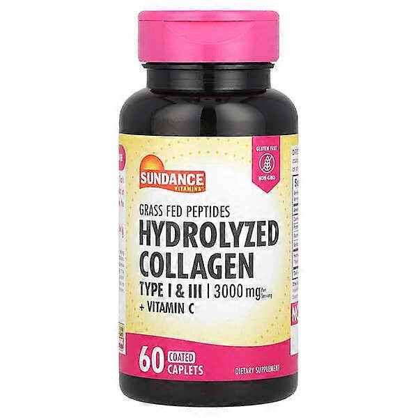 Sundance Vitamins, Hydrolyzed Collagen Type I & III + Vitamin C, 60 Coated Caplets