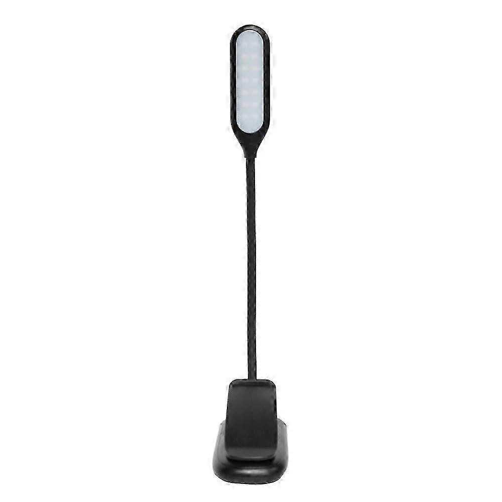Music Score Light LED Desk Lamp with Clamp, Dual-Color Temperature, 3 Adjustable Light Sources, USB Rechargeable Battery