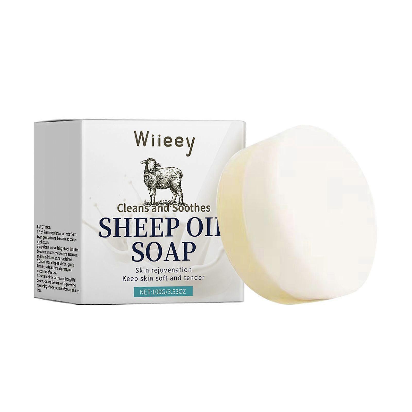 Wiieey Lanolin Moisturizing Soap - Gentle And Refreshing, Oil-Control Cleansing