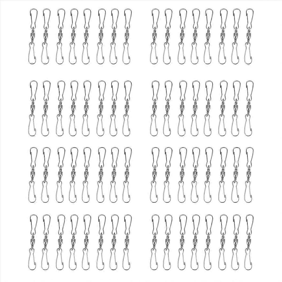 8 Pack Double Clip Swivel Hooks for Wind Spinners, Windsock