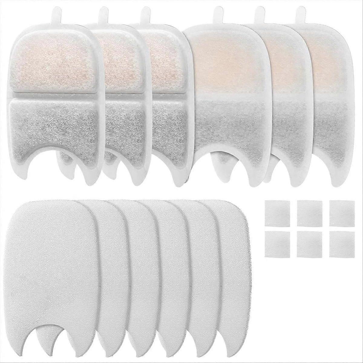 6Set Replacement Filters&Sponges for 4L Cat Water Fountain Filter