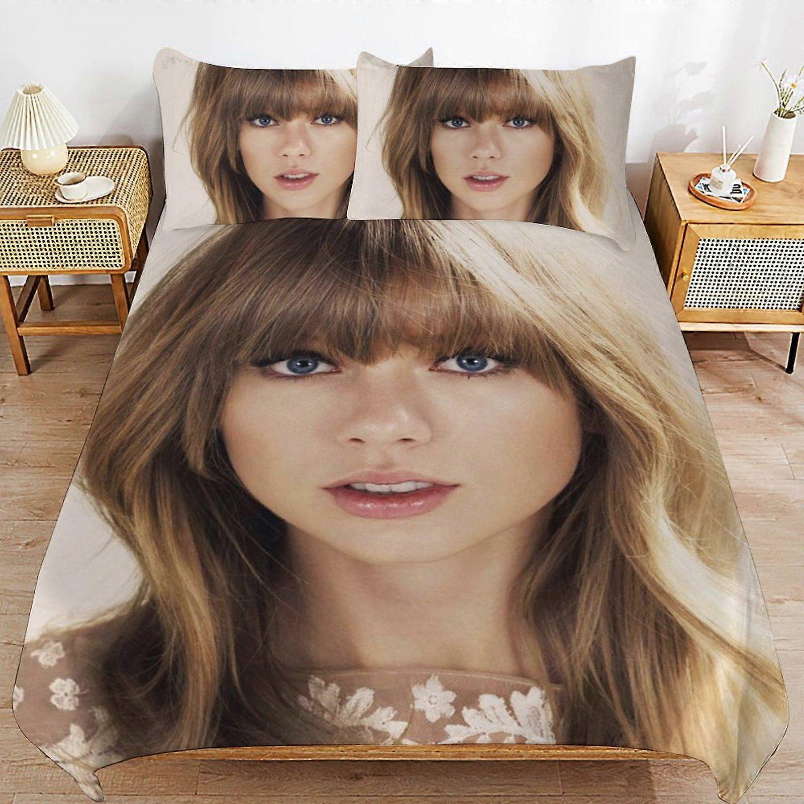 w109 Taylor Swift Reliable Thread Stitch Comfort Fit Layered Bedding Zipper Use Duvet Cover Sets Daily Style m109