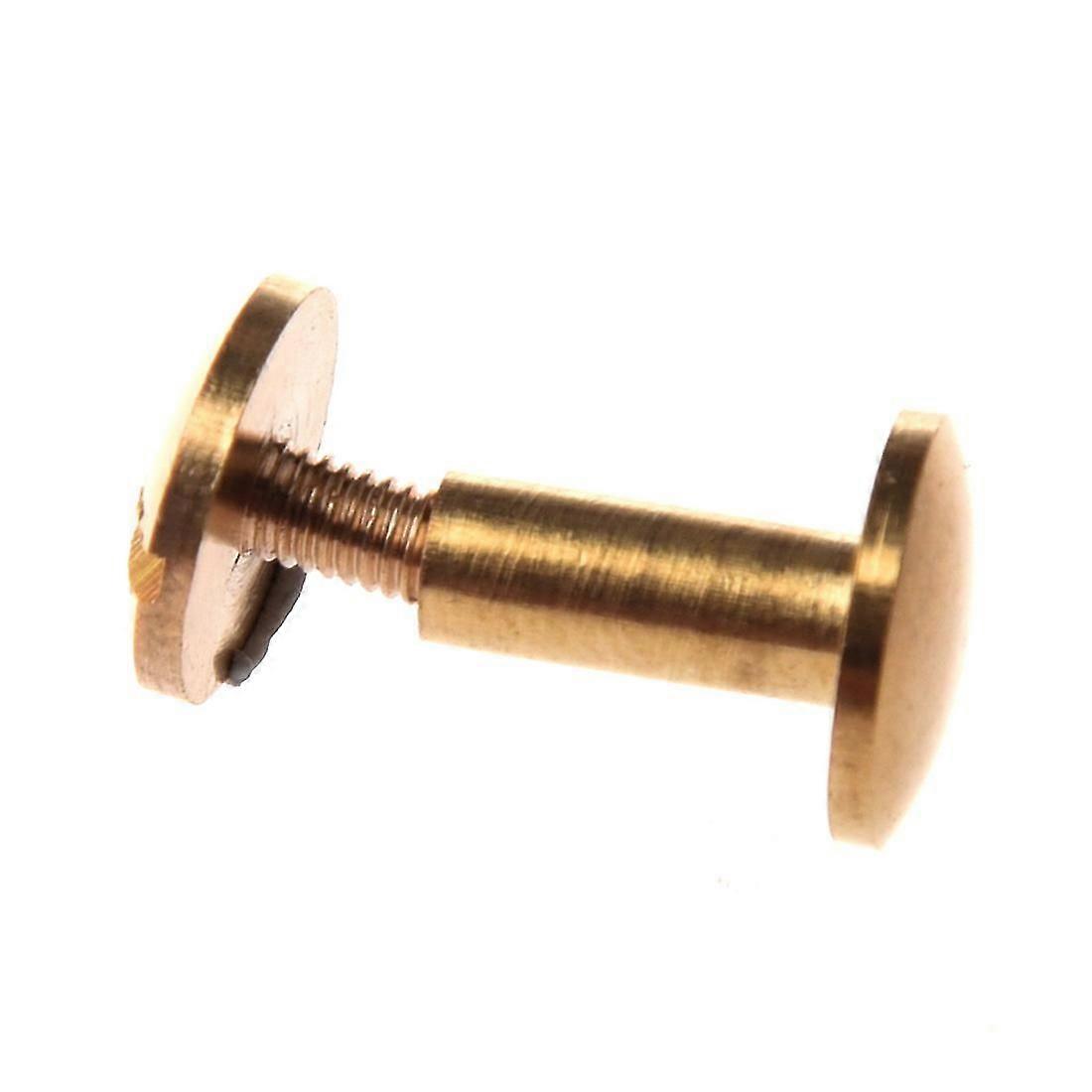 10x Arc Solid Messing Button Stud Skrue Søm Skrue Tilbage Læder Nitte Bælte 10mm