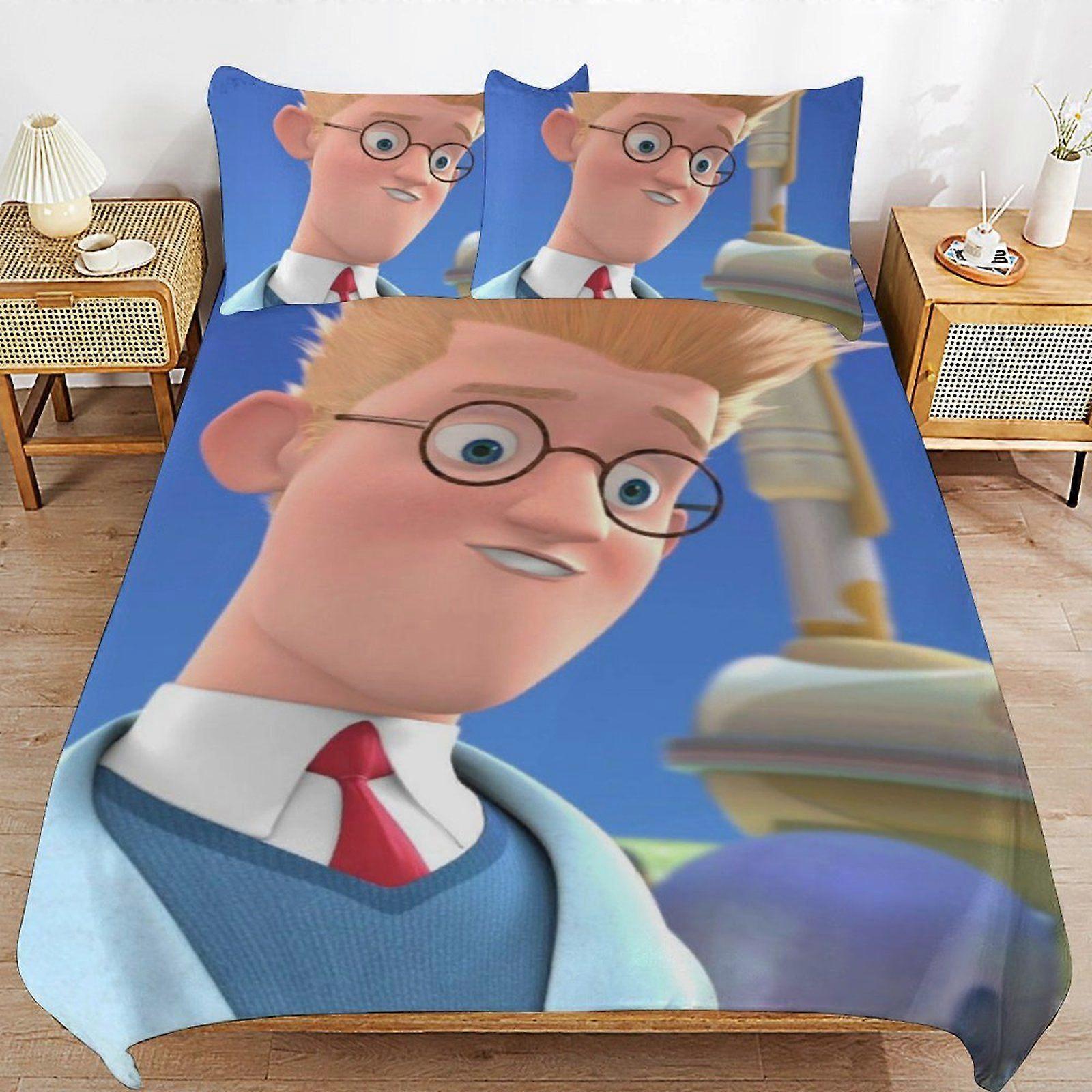 d587 Meet the Robinsons Home Friendly Soft Touch Long Lasting Thread Design Zipper Duvet Cover Sets Use Pattern b587