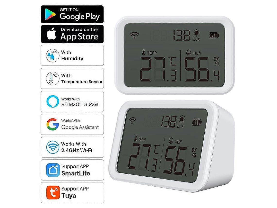 Lux Tuya Smart Wifi Temperature Humidity Sensor