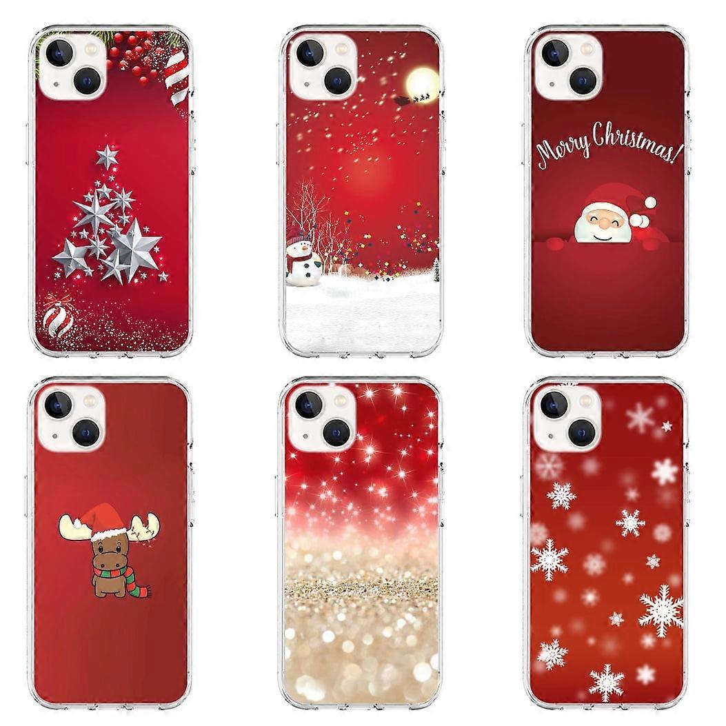 Merry Christmas Transparent Phone Case for compatible with iPhone 14 13 12 Pro Max 11 X XS MAX XR 8 7 6 6S Plus