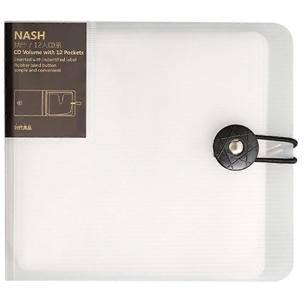 CD Case Binder 12-Capacity CD Storage Book CD Storage Container CD Organizer