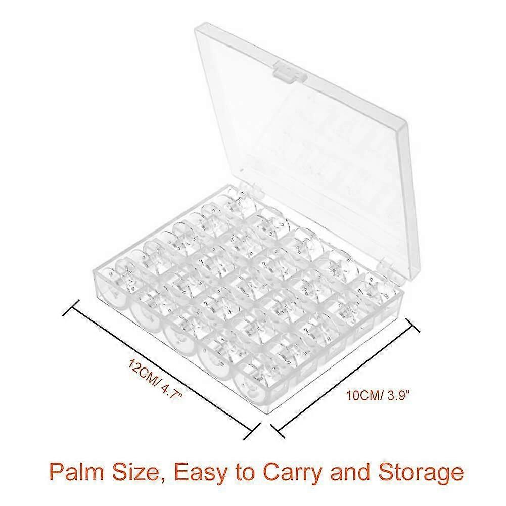50 Pcs Sewing Machine Bobbins With Case For Brother Singer