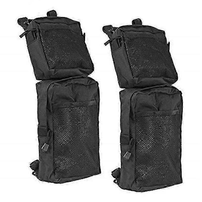 2 Pcs ATV Rear Carrier Frame Side Bag, Outdoor Multi-function Snowmobile Panniers with Fixed Strap Large Capacity Storage