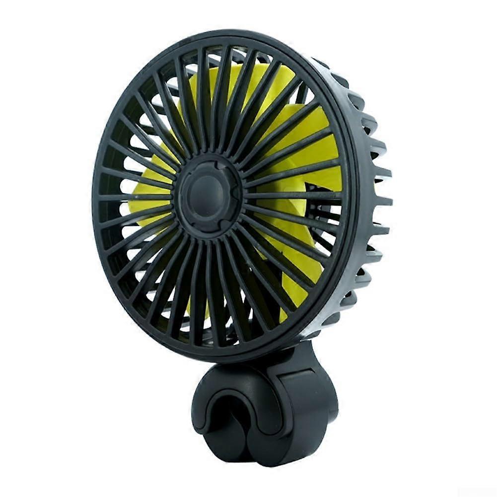 USB Car Fan with Adjustable Speeds and Aromatherapy, Compact 5V Mini Cooling for Vehicle Air Circulation, Black