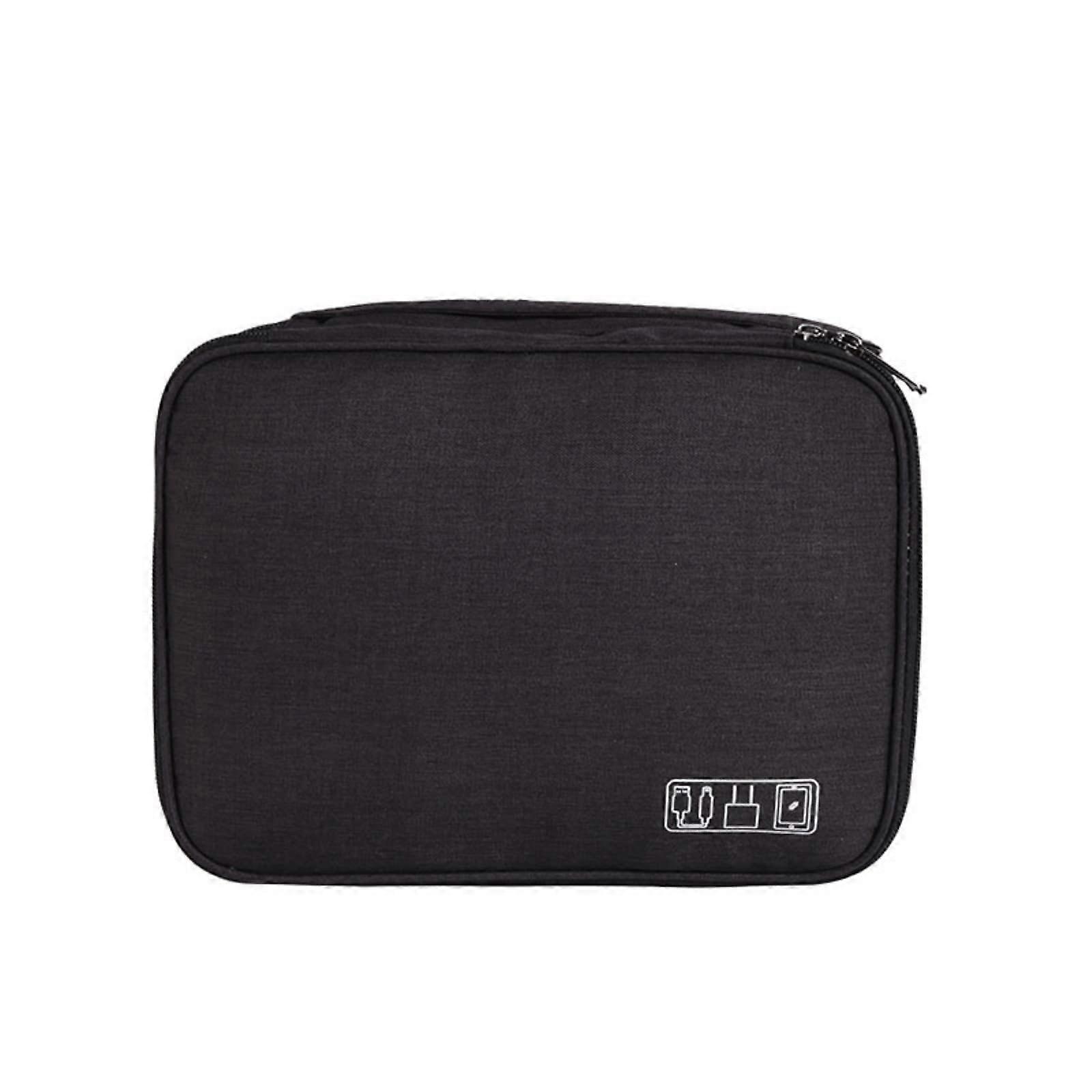 Digital Waterproof Storage Bag For Headphone Cables And Data Lines, Charging Cords, Black, Shockproof
