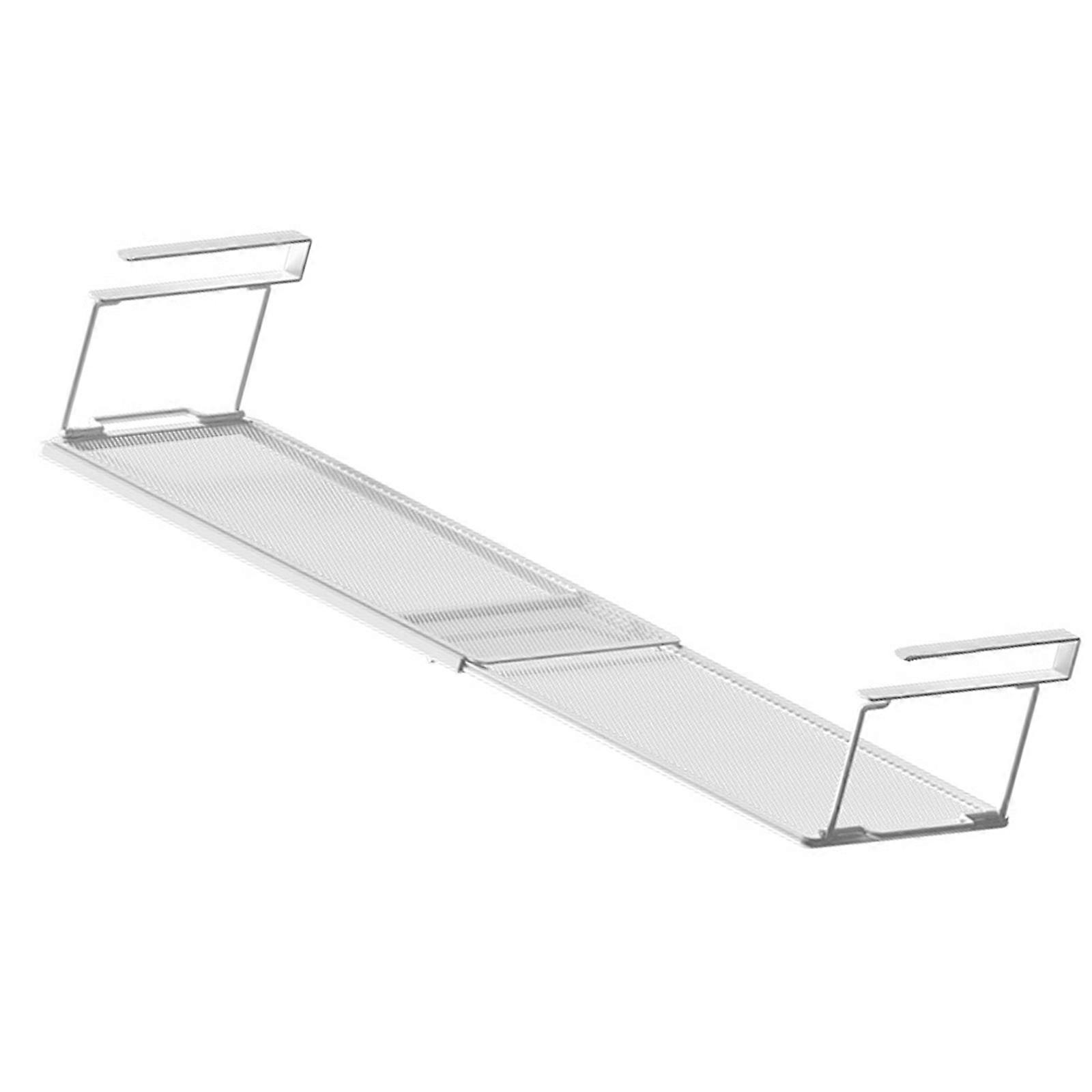 Undershelf Wire Storage Basket,Household Metal Wire Hanging Bin Slide in Space Saving for Kitchen Laundry Room Bookshelf  White