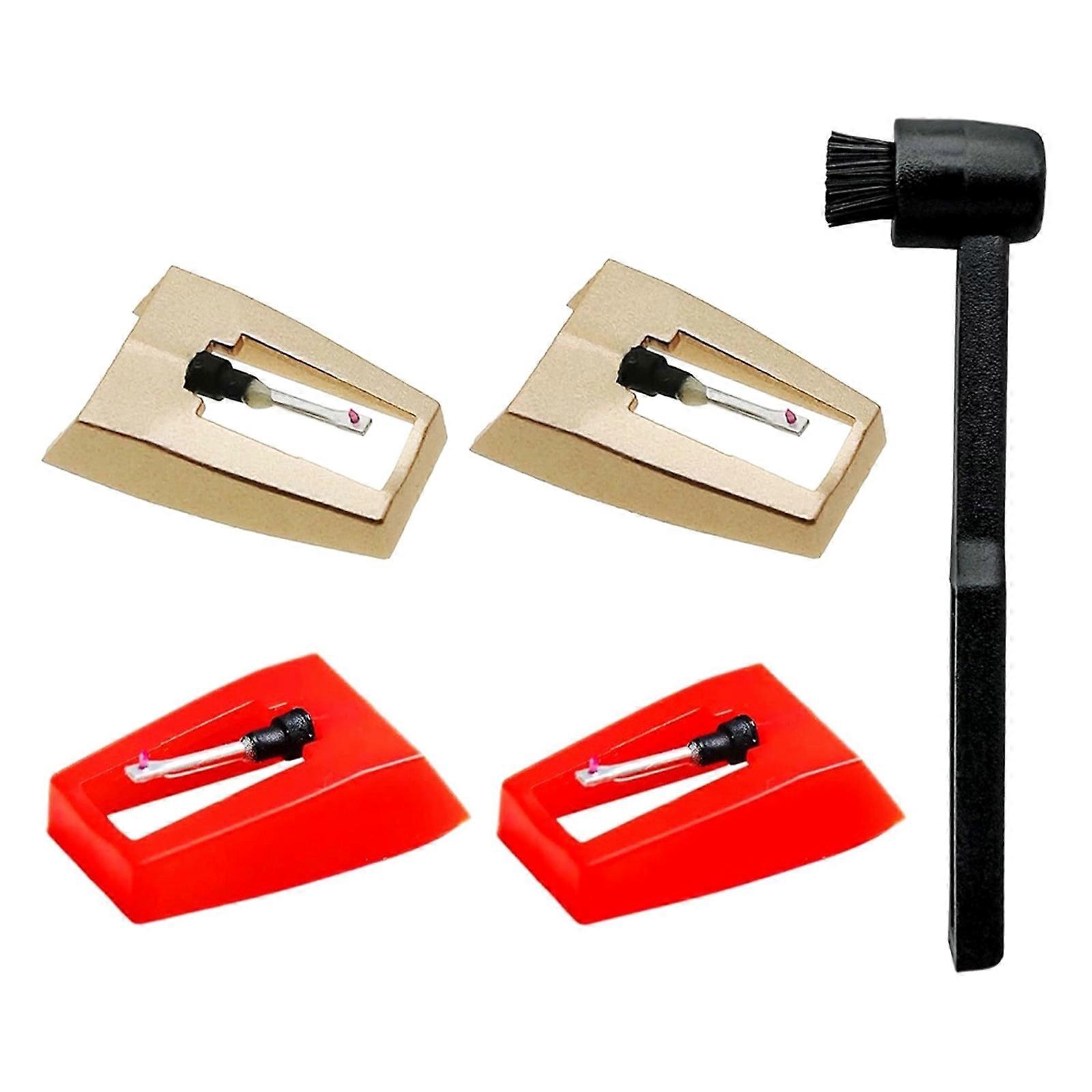 Record Player Needle Record Player Needle Replacement Turntable Replacement Needle Styluses with Cleaning Brush Multicolor