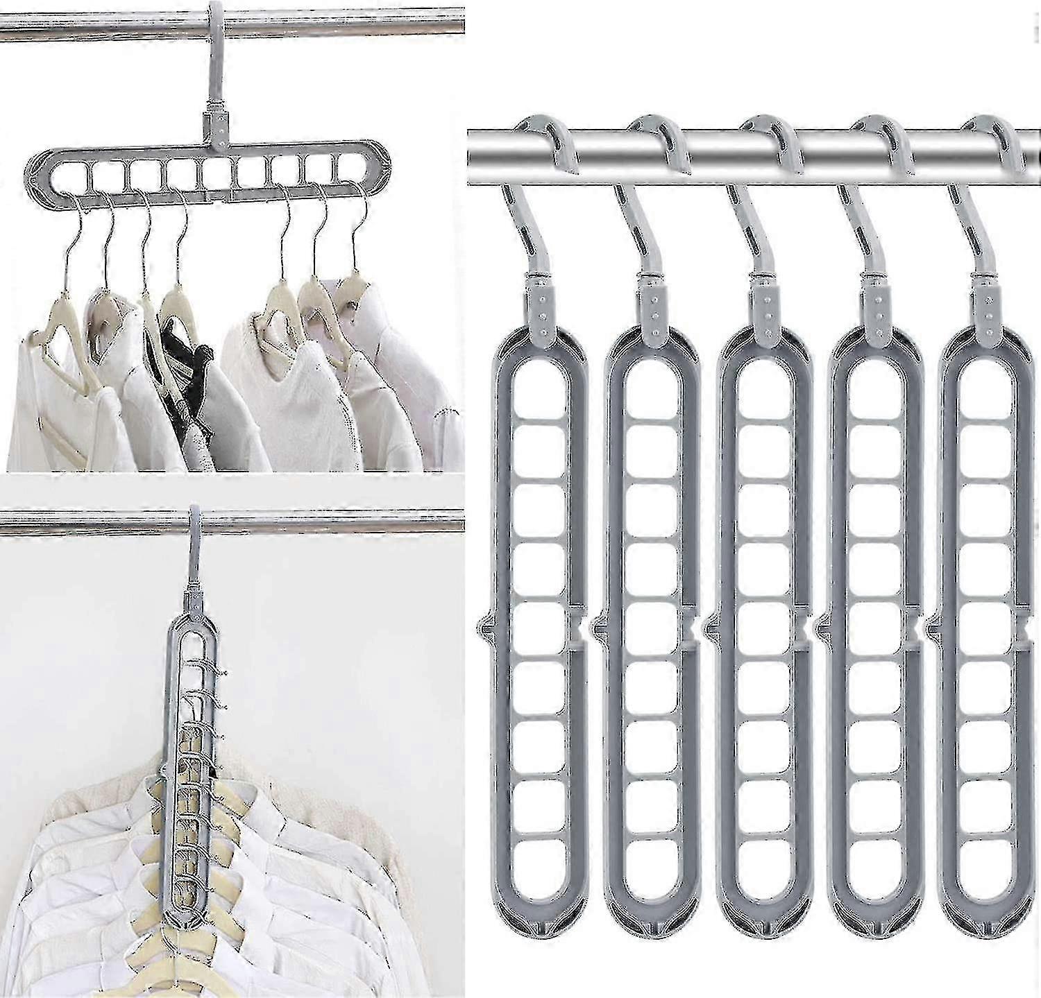 Sturdy Plastic Hangers with S-Shape Opening for Heavy Clothes