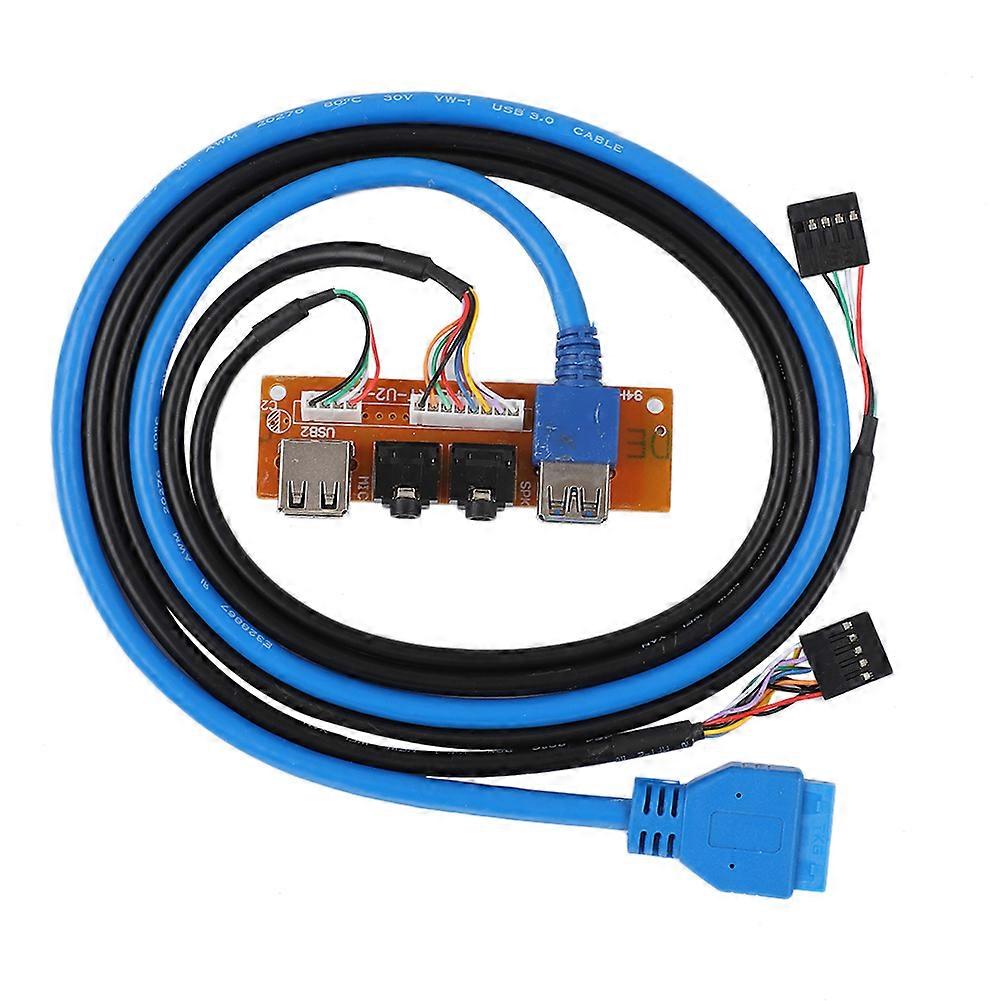Computer Chassis Case Front Panel Audio Interface Panel USB3.0/2.0 with Cable